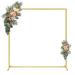 Arche de Mariage Carrée Dorée en Métal, Cadre 200 x 200 cm