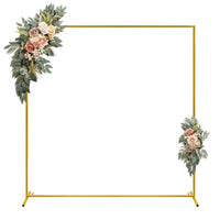 Arche de Mariage Carrée Dorée en Métal, Cadre 200 x 200 cm, vue d'ensemble