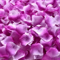 Pétales de Rose Artificielles de Mariage, 100 à 2000 Pétales, coloris violet et blanc