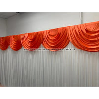 Drapé Swag pour Fond de Mariage, coloris orange