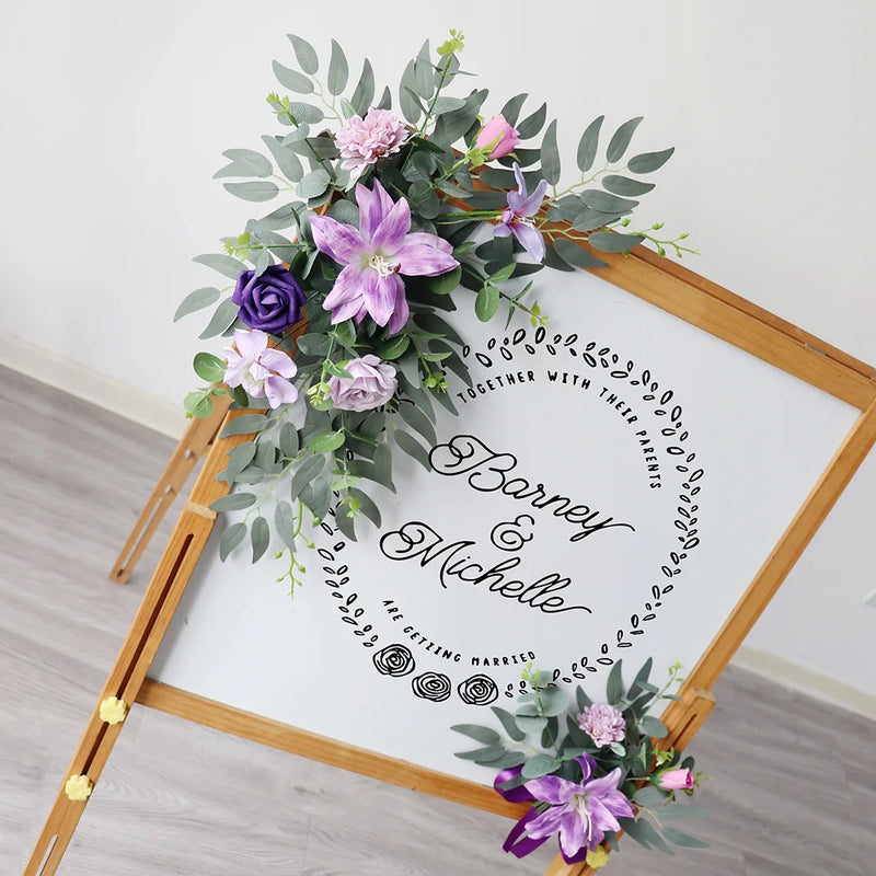 Fleurs pour Panneau de Bienvenue Mariage, Duo de Compositions, vue complémentaire 4