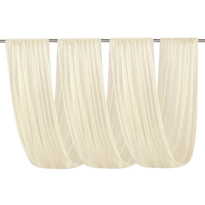 Voilage Plafond Mariage en Chiffon, coloris beige