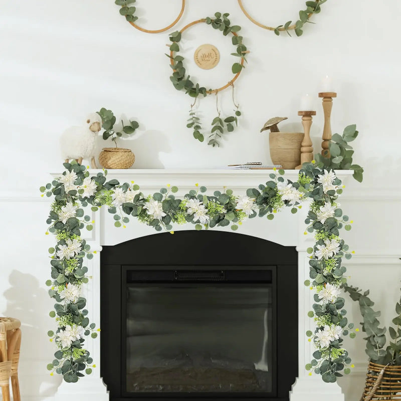 Guirlande d'Eucalyptus avec Fleurs pour Arche, vue complémentaire 3