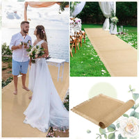 Tapis d'Allée Mariage Champêtre en Toile de Jute, vue complémentaire 4