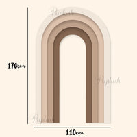 Panneau d'Arche Dégradé en Carton Rigide, 170 × 110 cm, 8 Coloris