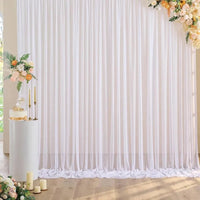 Voilage Mariage en Chiffon Blanc, 160 x 300 cm, vue complémentaire 6