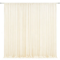 Toile de fond de mariage extensible à poche à tringle, coloris champagne clair