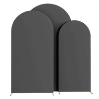 Housse d'Arche de Mariage en Spandex, coloris gris anthracite