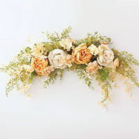 Fleurs pour Arche de Mariage, coloris pêche et orange
