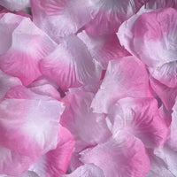 Pétales de Rose Artificielles de Mariage, 100 à 2000 Pétales, coloris rose et blanc