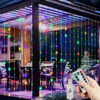 Rideau Lumineux LED 8 Modes USB, Blanc, coloris multicolore