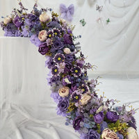 Fleurs pour Arche de Mariage, coloris violet et beige