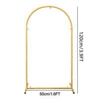 Arche de Mariage Arrondie en Métal Doré, 120 à 220 cm, taille L 50 × H 120 cm