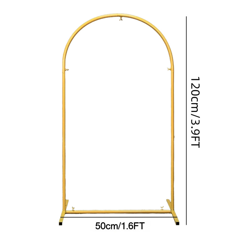 Arche de Mariage Arrondie en Métal Doré, 120 à 220 cm, taille L 50 × H 120 cm