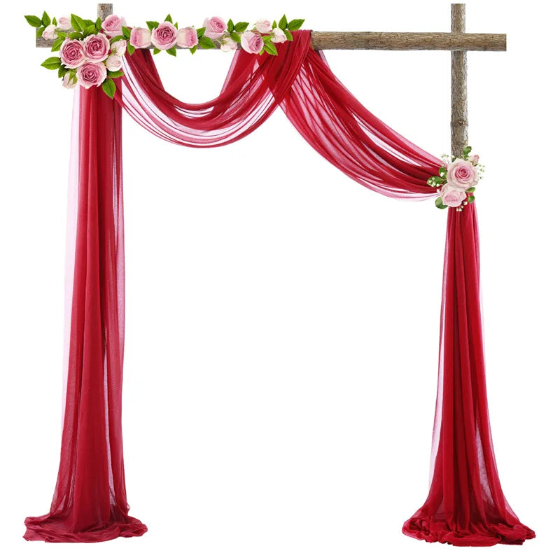 Voilage d'Arche de Mariage 76 cm de Large, coloris rouge