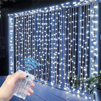 Rideau Lumineux LED à Piles, coloris blanc