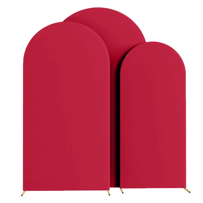 Housse d'Arche de Mariage en Spandex, coloris rouge