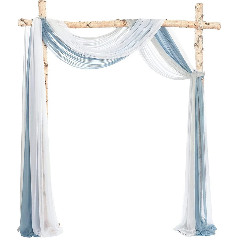 Compositions Florales et Voilages Bohèmes pour Arche de Mariage, 24 Articles à la Pièce