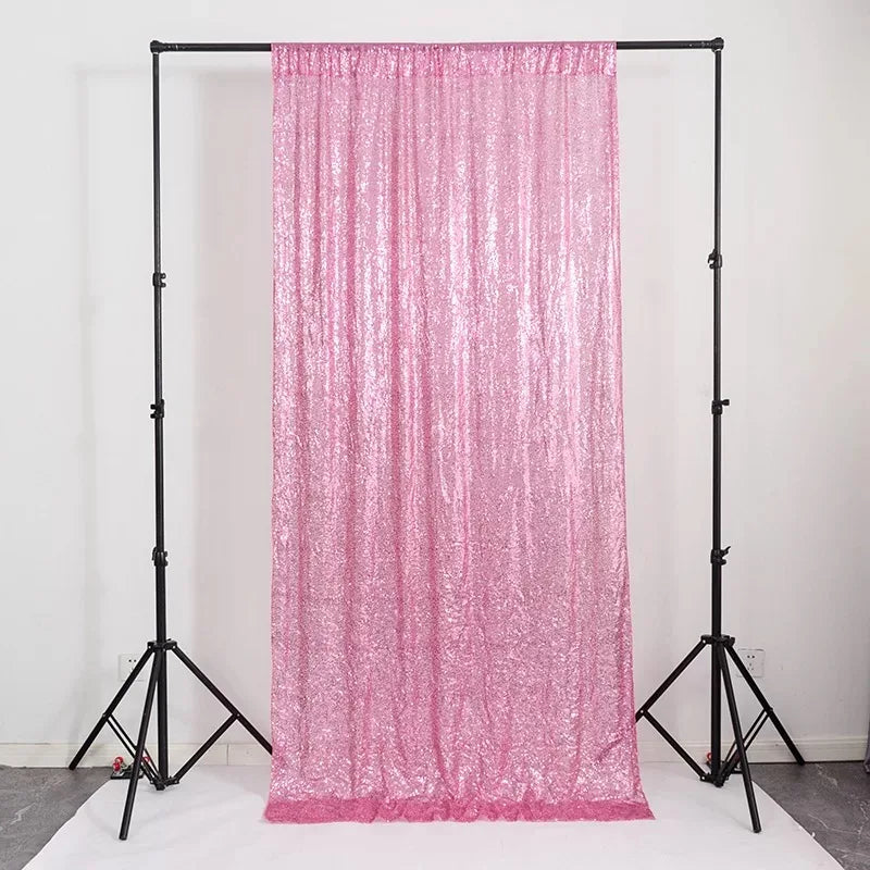 Toile de Fond Sequins Mariage, 60 x 240 ou 300 cm, coloris rose