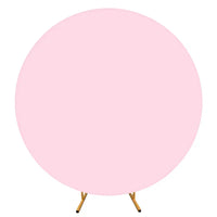 Housse de Panneau Rond de Mariage Ajustée, coloris rose pâle
