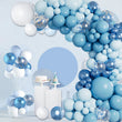 Kit Arche de Ballons Bleu Ciel et Bleu Roi, 84 Pièces