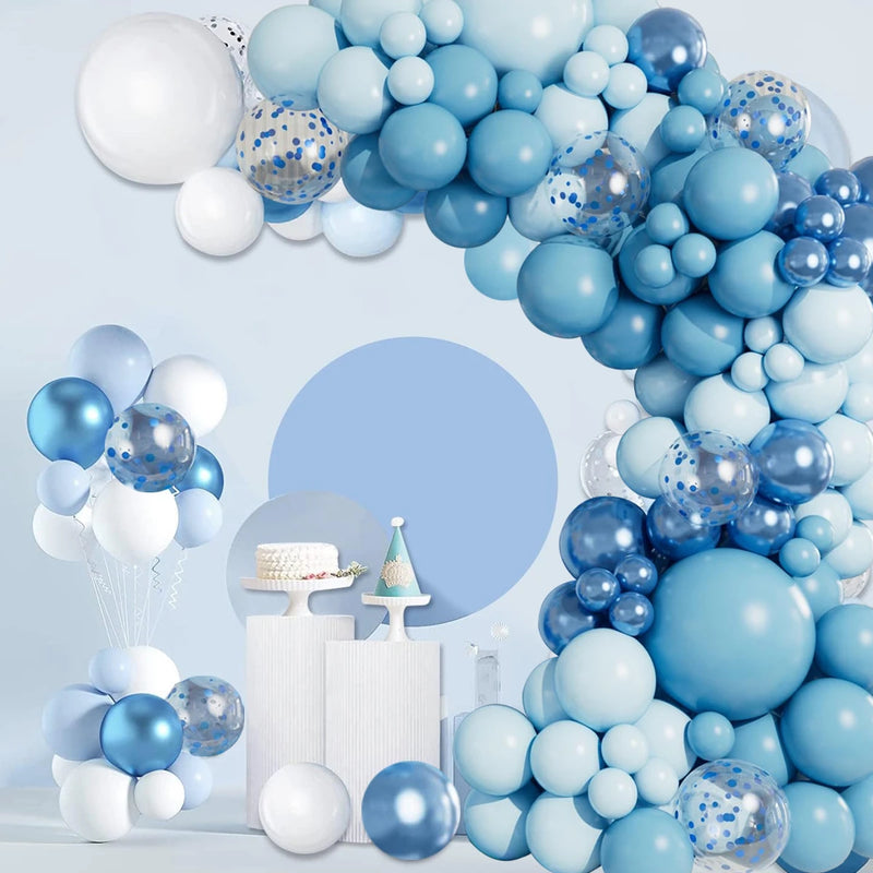 Kit Arche de Ballons Bleu Ciel et Bleu Roi, 84 Pièces, vue complémentaire 3