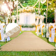 Tapis d'Allée Mariage Champêtre en Toile de Jute, 300 ou 600 cm