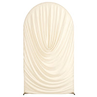 Housse d'Arche de Mariage Drapée en Spandex, coloris crème
