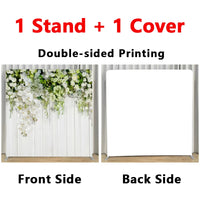Fond de Photocall Double Face en Aluminium, 243 x 243 cm, 20 Motifs Recto Verso