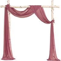 Fleurs et Voilages pour Arche de Mariage, voilage 77 × 600 cm, vieux rose