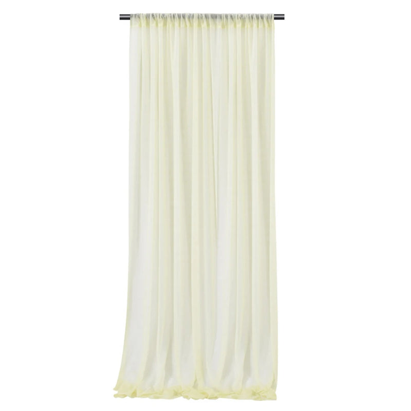Voilage Mousseline Sans Plis pour Arche de Mariage, coloris ivoire