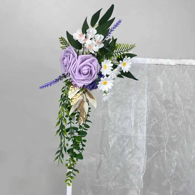 Composition de Fleurs pour Arche de Mariage, Violet et Lilas, vue complémentaire 3