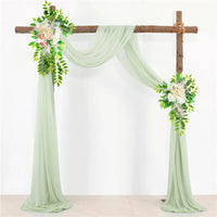 Voilage d'Arche de Mariage 76 cm de Large, coloris vert sauge