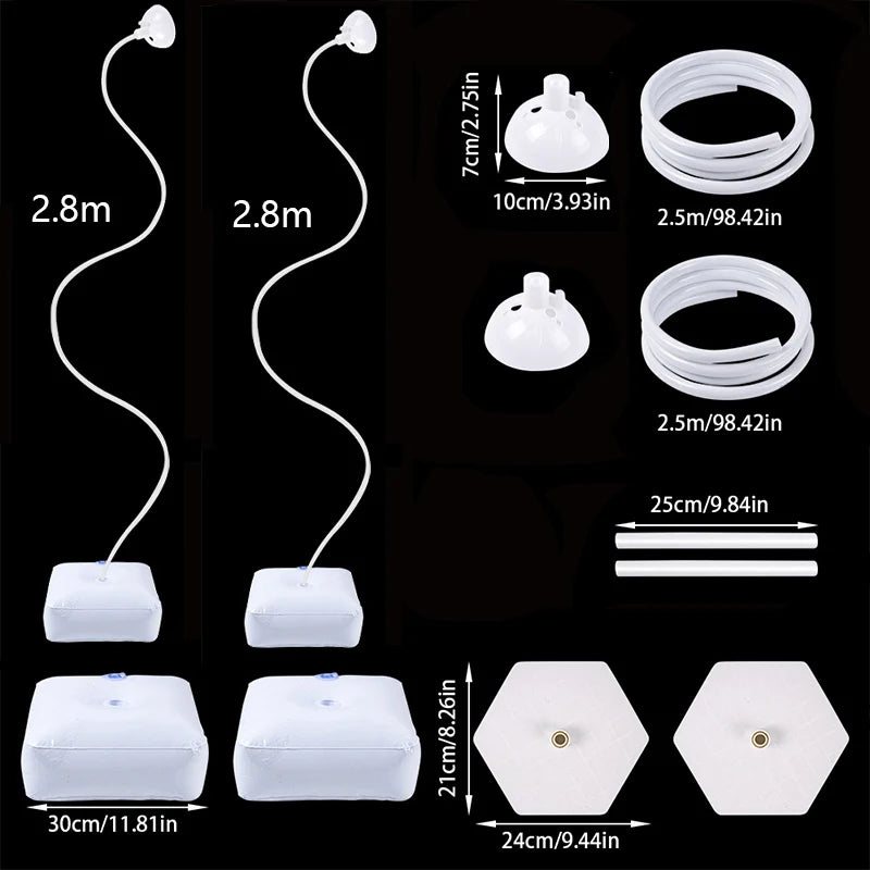 Structure Arche Ballon Souple Blanche, 1,9 m ou 2,8 m, 2 structures de 2,8 m