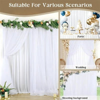Voilage Mariage en Chiffon Blanc, 160 x 300 cm, vue complémentaire 2