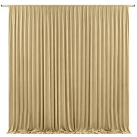 Toile de fond de mariage extensible à poche à tringle, coloris sable