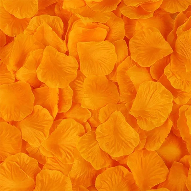 Pétales de Rose Artificiels, Lot de 500 Pétales, coloris orange