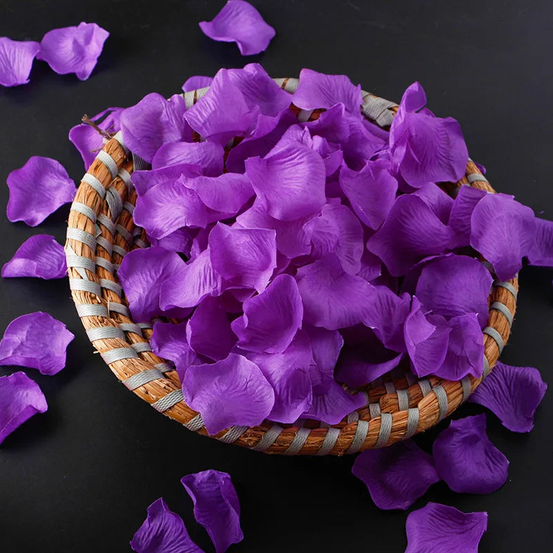 Pétales de Rose Artificiels, Lot de 500 Pétales, coloris violet