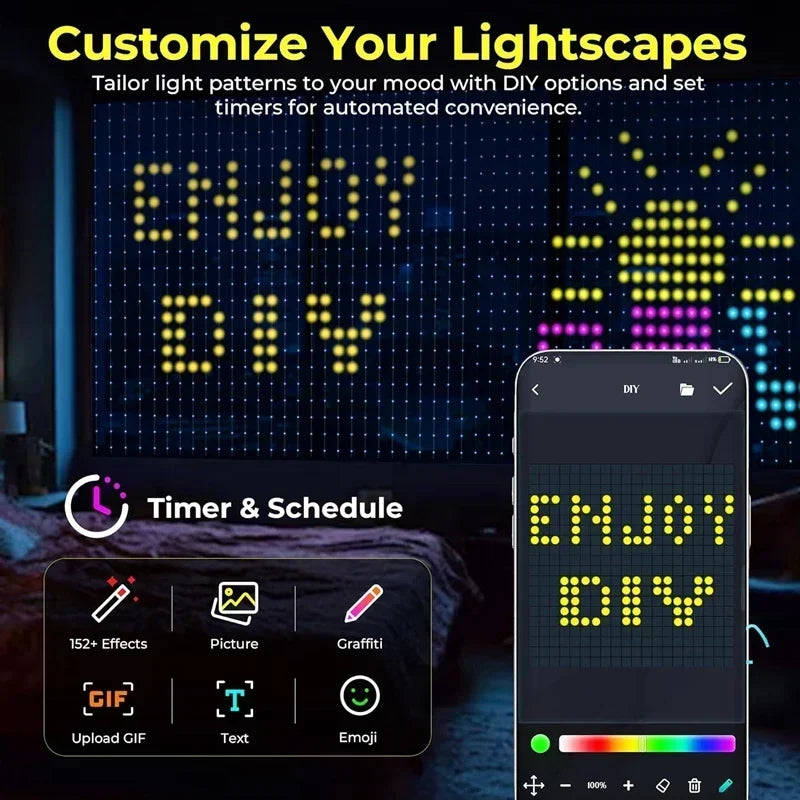 Rideau Lumineux Connecté 400 LED, Application et Télécommande, vue complémentaire 3