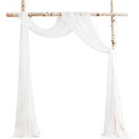 Fleurs et Voilages pour Arche de Mariage, voilage 77 × 600 cm, blanc