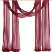 Voilage Mariage pour Arche et Porte en Polyester, coloris bordeaux