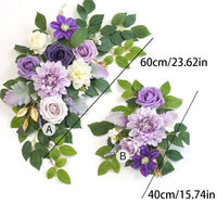 Fleurs pour Arche de Mariage, coloris violet foncé et lilas
