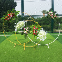 Arche Ronde de Mariage en Métal Blanc ou Doré, 100 à 250 cm