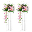 Colonne Acrylique Transparente pour Fleurs de Mariage, 3 Hauteurs de 40 à 80 cm