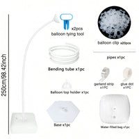 Structure Arche Ballon Souple, Blanche ou Dorée, blanc, 250 cm, avec accessoires