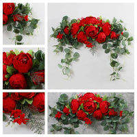 Fleurs pour Arche de Mariage, Pivoines et Eucalyptus de 75 cm, vue complémentaire 3