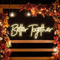Néon Mariage Mural, 10 Phrases dont « Better Together », 11 Couleurs