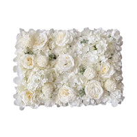 Mur de Fleurs Artificielles, Panneau de Roses 40 x 60 cm, coloris ivoire