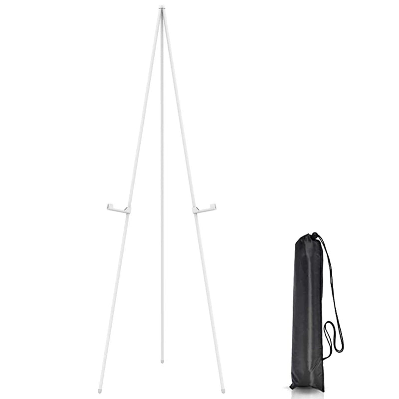 Chevalet de Mariage Blanc en Métal, Pliant, 160 cm avec Housse, vue d'ensemble