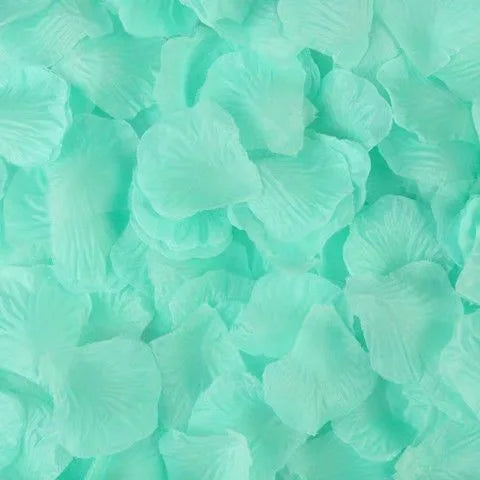 Pétales de Rose Artificielles de Mariage, 100 à 2000 Pétales, coloris vert d'eau